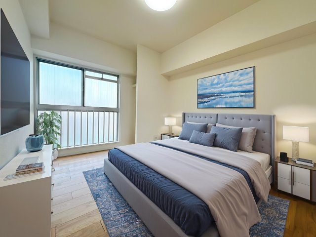 北側洋室です。　バーチャル家具配置図です。