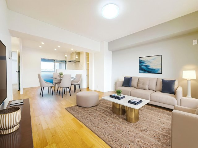 リビングです。　バーチャル家具配置図です。