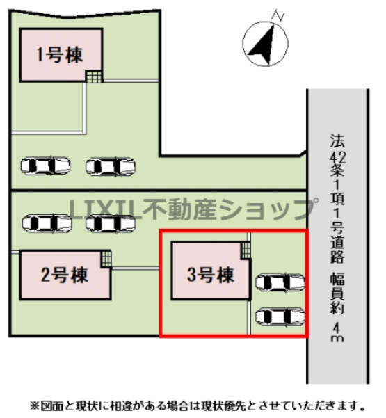【区画図】3号棟　区画図です。