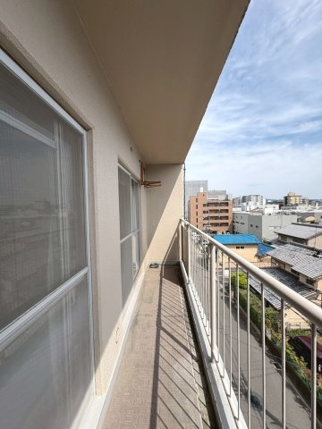 南向きのバルコニー