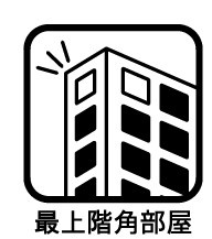 最上階角部屋です