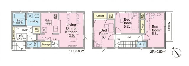 ご家族との距離が近くなるリビングイン階段の間取り　※図面を基に作成しています。現況と異なる場合は現況を優先いたします。