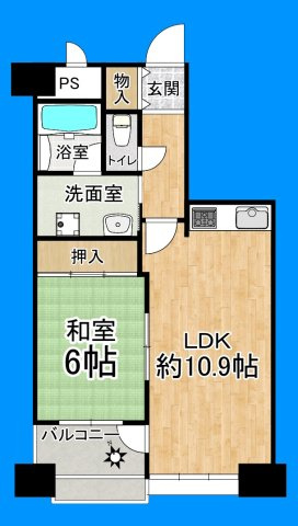 南向きバルコニーで日当たり良好♪