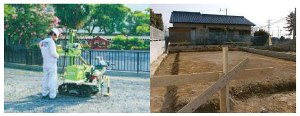 全棟で地盤調査を行っています。