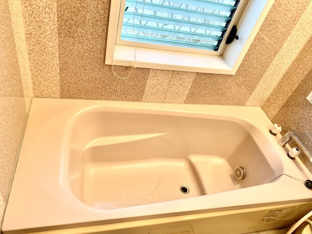 きれいなお風呂です、充分な広さのバスタブでゆったりと入れます。