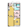 旭コーポ　B棟の間取り