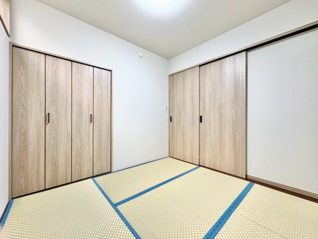 4.5帖　リビングの隣に和室があり、お昼寝等ゆっくり過ごせます