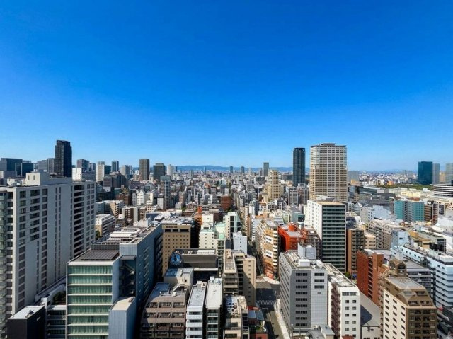 天神花火も大阪城も望めます。
