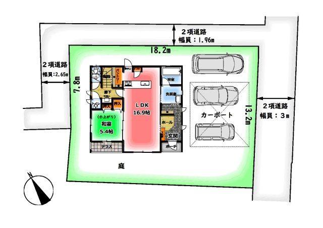 土地70坪！敷地にゆとりがあります♪
