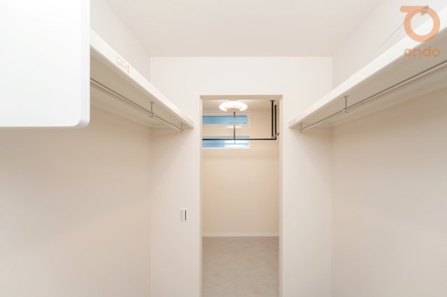 【ondo建物プラン例/ウォークインクローゼット】大容量のウォークインクローゼットでご家族の洋服や季節物の家具も収納出来ます◎