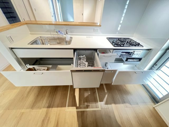 引き出し収納が使いやすいキッチン