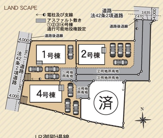 2号棟の区画図です