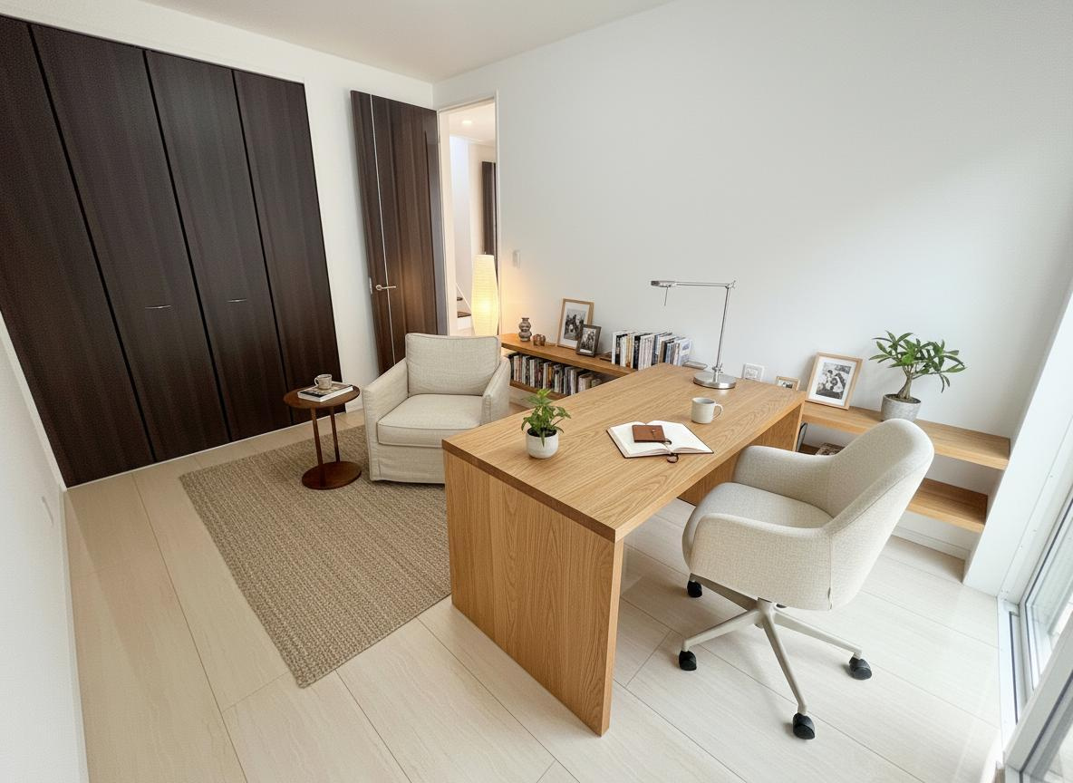 1階6帖の洋室はワーキングスペースや趣味のお部屋としても利用できます！電動シャッター付き♪※家具はCGです