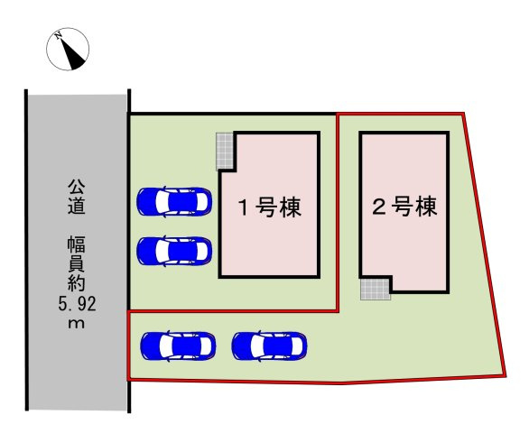 【区画図】2号棟　区画図です。