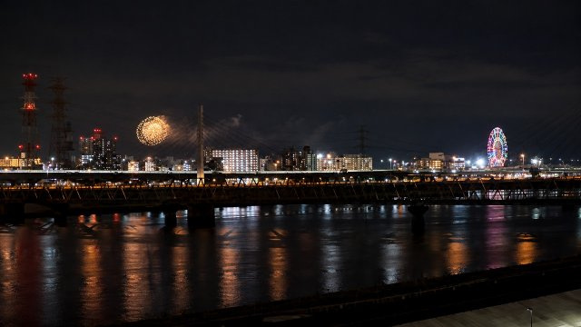 【眺望3】　夜景と花火を楽しめる贅沢な眺望