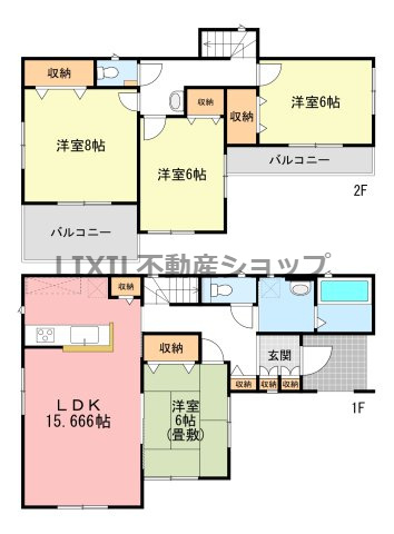 【間取り図】2号棟　間取り図です。