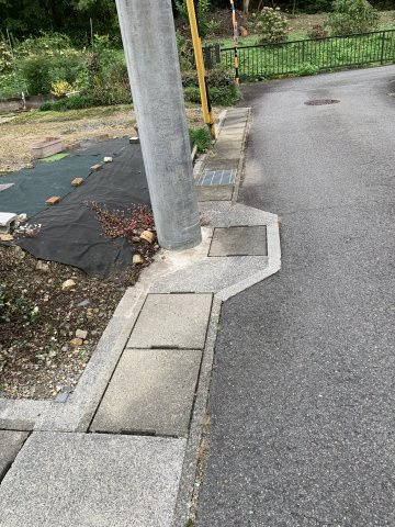 西側電柱と支線