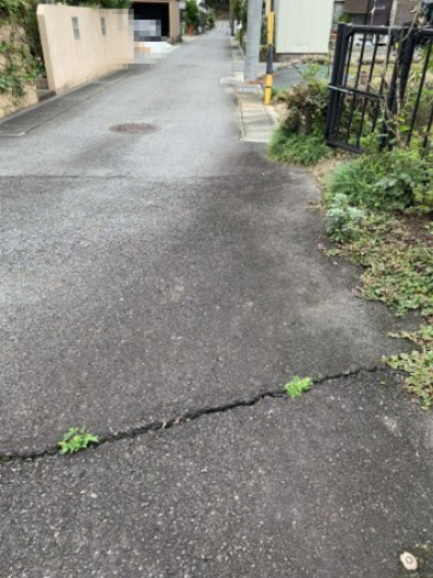 西側道路　南より撮影