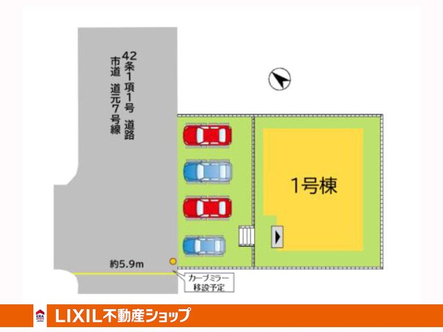 区画図です。本物件は、1区画の販売となっております。