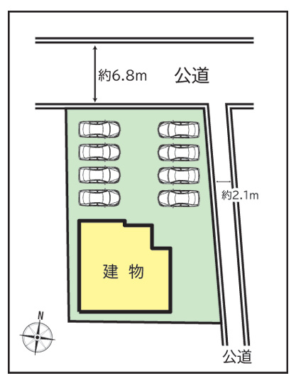 敷地335.42ｍ2　101.46坪　カースペース多数　北東角地