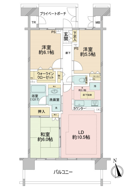 【3LDK＋WIC】