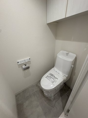 落ち着いた色調のトイレです