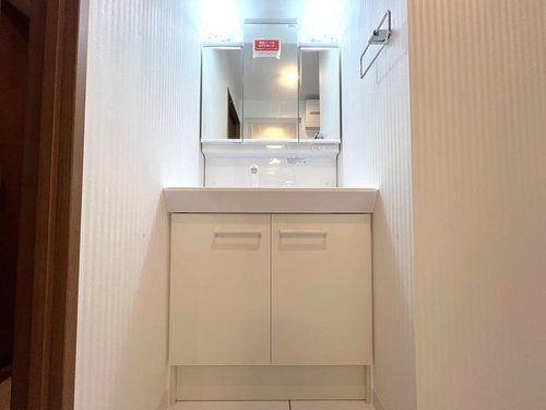 独立洗面台、朝の身支度には欠かせません