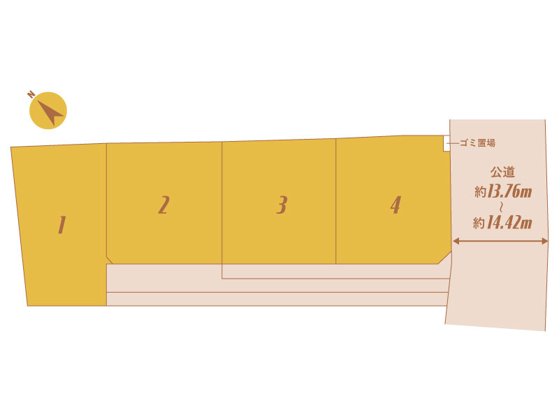 久喜市鷲宮（全4区画）案内図