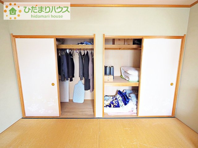 和室にも大容量のクローゼット完備！　お布団やお子様のおもちゃなどがスッキリ収納できますね(^^♪