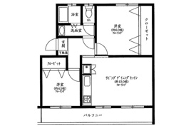 東大和市蔵敷の中古マンションの間取り