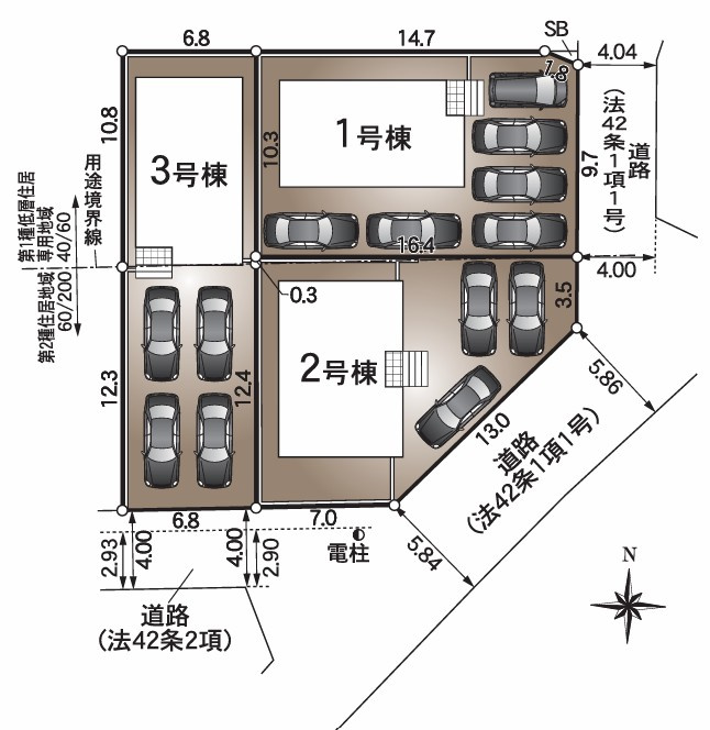 3号棟の区画図です
