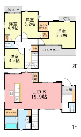 【間取り図】1号棟　間取り図です。
