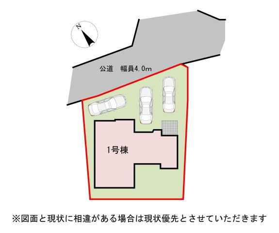【区画図】1号棟　区画図です。