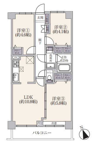 【クリオ橋本ホームズの間取り】