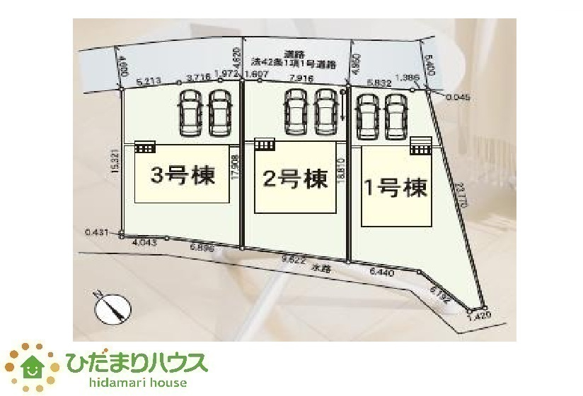 整備された駐車場で、マイカーを気兼ねなく洗車できますね