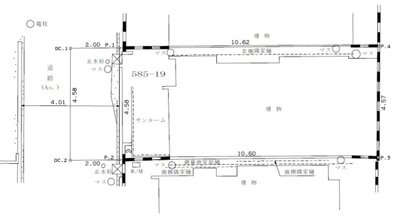 【寝屋川市寿町　売り土地の区画図】