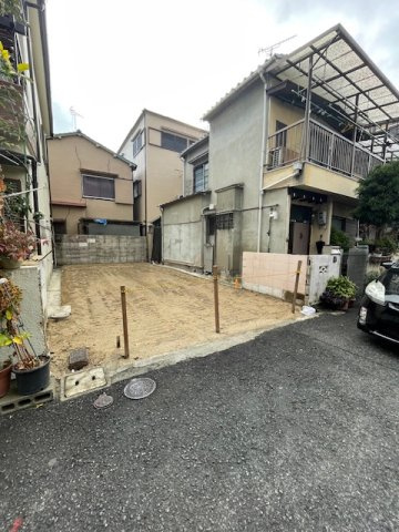 【寝屋川市寿町　売り土地の前面道路含む現地写真】