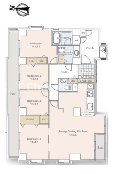 7階部分・4方角部屋住戸につきまして日当り・通風・眺望良好。2024年7月にフルリノベーションをしたお部屋ですので室内は大変きれいな状態です。