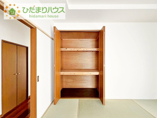和室にも大容量のクローゼット完備！　お布団やお子様のおもちゃなどがスッキリ収納できますね(^^♪