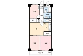 日野市日野台の中古マンションの間取り