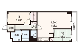 日商岩井緑地公園マンションの間取り