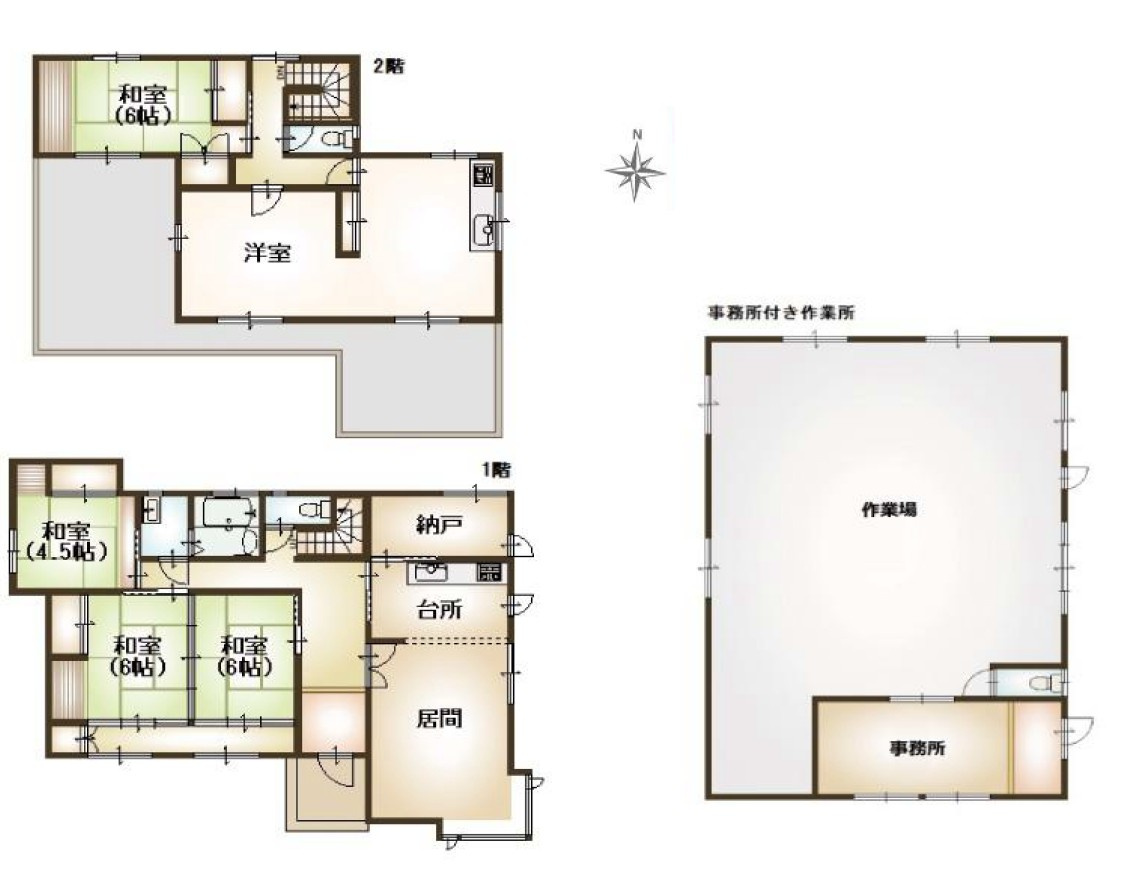 ■間取り図｜敷地面積538.76（約162.97坪）　建物面積：159.07（約48.11坪）