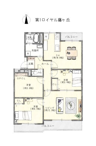 二面バルコニーにつき日当たり通風良好♪ペット飼育可能♪まもなく共用部分も大規模修繕予定有！