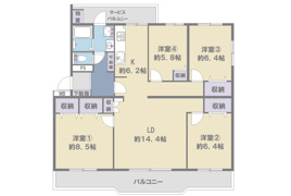コープ野村志津7号棟の間取り