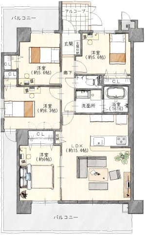 間取り：323000496404