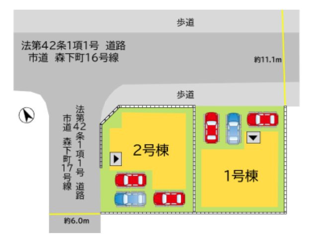 全2区画の販売です。2号棟をご参照ください。不明点はお気軽にお問い合わせください。