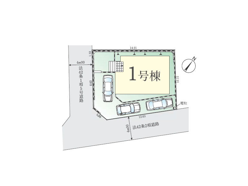開放感溢れる角地につき採光・通風良好です！※図面を基に作成しています。現況と異なる場合は現況を優先いたします。