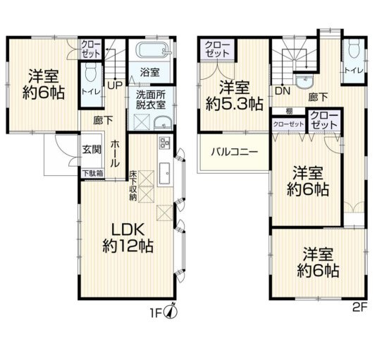 4LDKはリビングダイニングキッチンと4つの居室がある間取りで、大家族や二世帯住宅に最適。広々としたリビングで家族団らんを楽しみ、個室でプライベートな時間も確保でき、快適な生活を送ることができますよ。