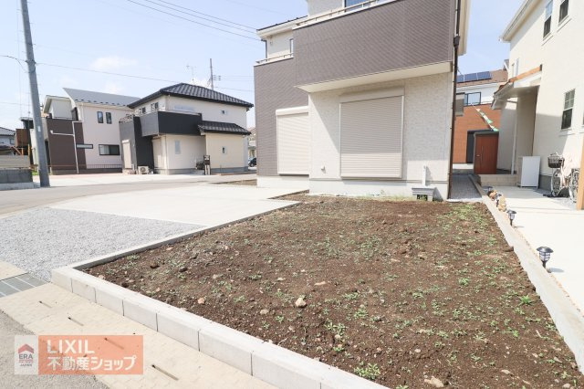 【お庭】現地完成写真。色々な使い方ができます！お好みでカスタマイズはいかがでしょうか。