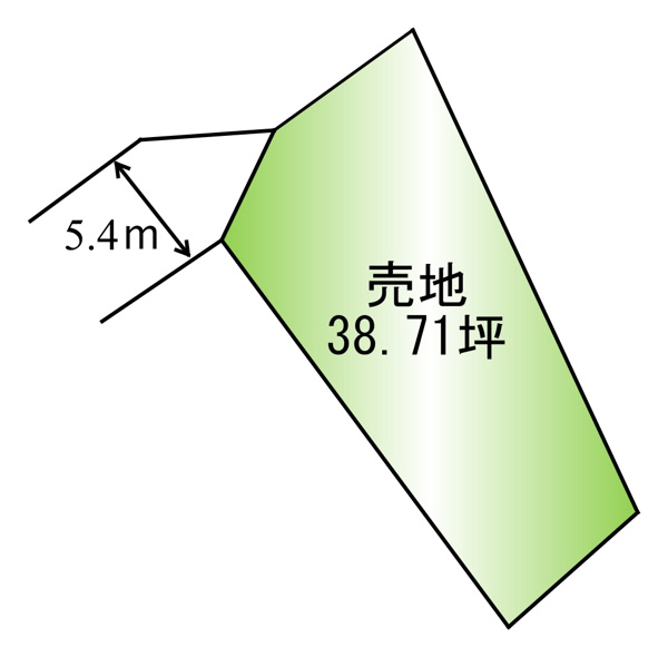【笛吹市境川町小黒坂　売地の間取り】
